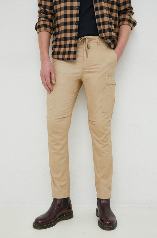 Polo Ralph Lauren spodnie z elastanem beżowy 710835172