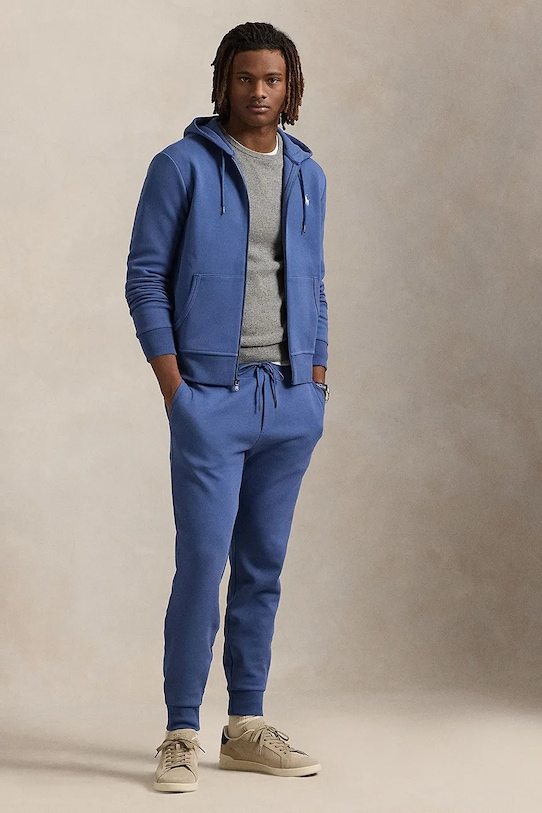 Donji dio trenirke Polo Ralph Lauren pletivo mornarsko plava 710881518