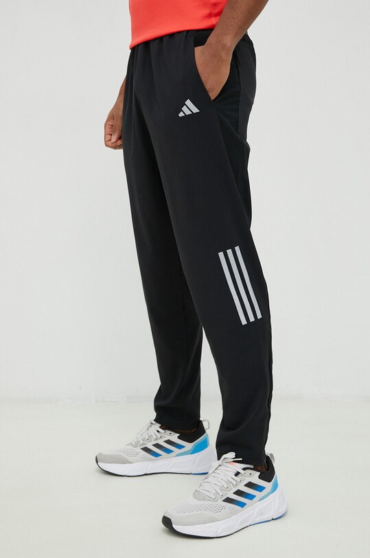 Adidas Performance pantaloni de alergare Own the Run panza negru HR6611