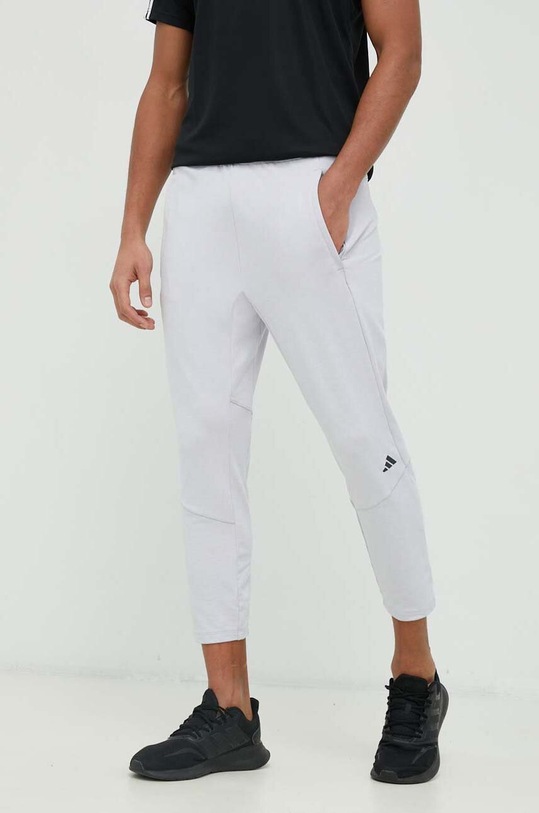 adidas Performance spodnie treningowe Designed for Training z elastanem szary IB8978