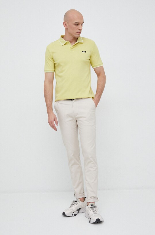 Kalhoty Calvin Klein K10K110979.PPYX béžová SS24