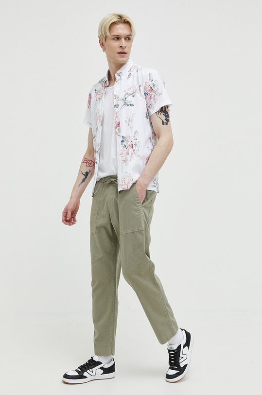 Abercrombie & Fitch pantaloni din amestec de in KI130.3012.330 verde SS23