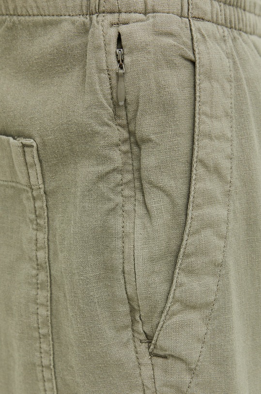 Abercrombie & Fitch pantaloni din amestec de in verde KI130.3012.330