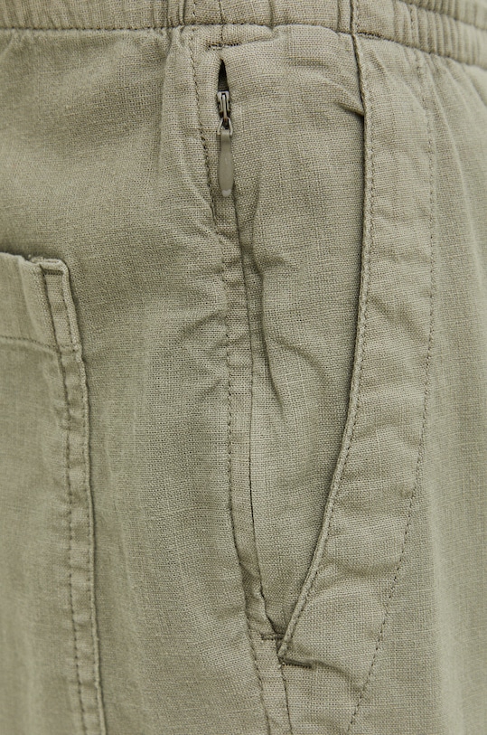 Abercrombie & Fitch pantaloni din amestec de in verde KI130.3012.330