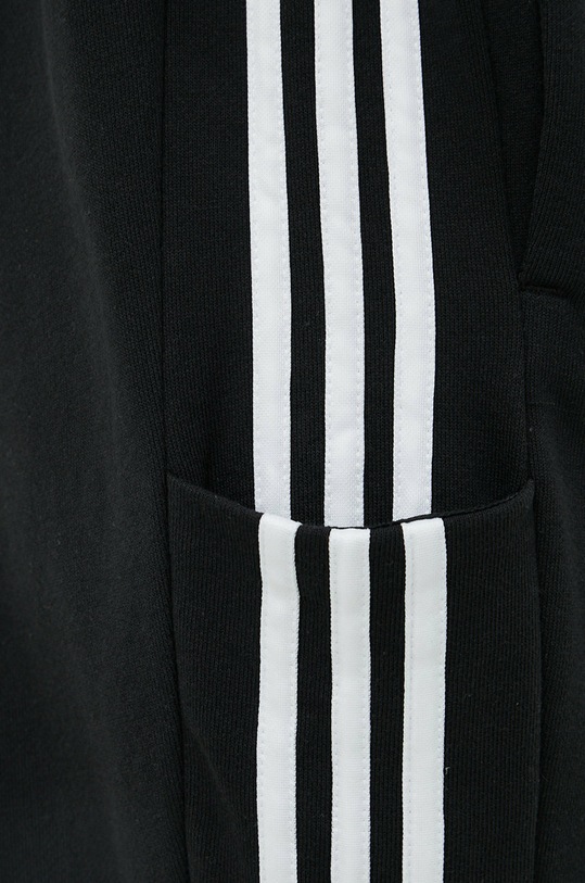 Βαμβακερό παντελόνι adidas μαύρο HA4337