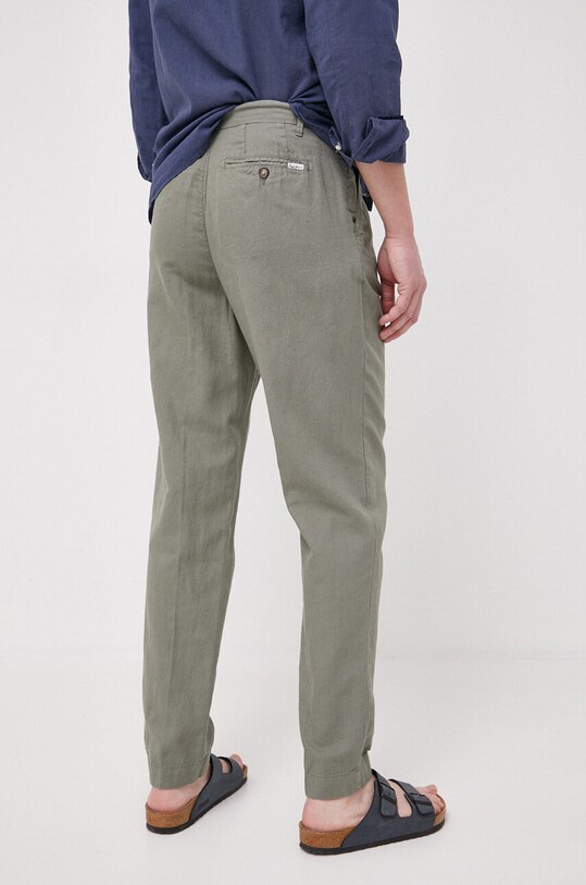 Ρούχα Παντελόνι με λινό μείγμα Pepe Jeans Arrow PM2114822.674 πράσινο