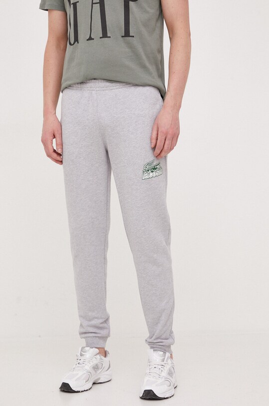 Lacoste spodnie dresowe bawełniane bawełna szary XH5089