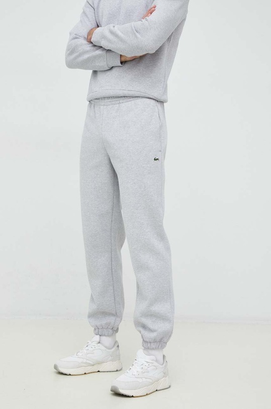 Lacoste spodnie dresowe dzianina szary XH9610