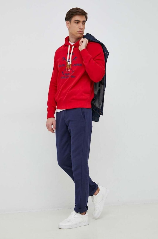 Ленен панталон Polo Ralph Lauren 710901796 тъмносин AW25