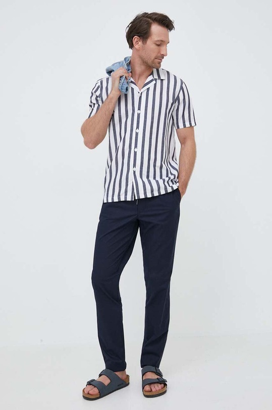 Tommy Hilfiger spodnie bawełniane MW0MW31150.PPYX granatowy SS23