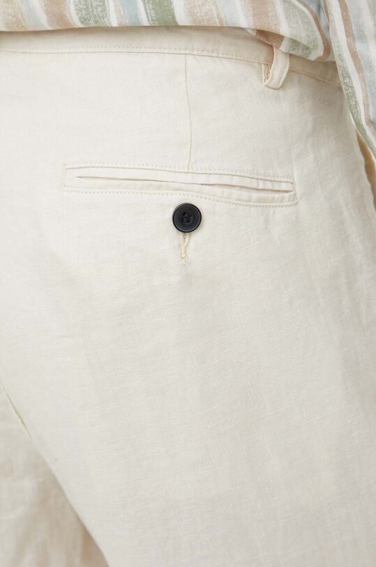Sisley pantaloni in lino beige 4AGHSF02P.0L8