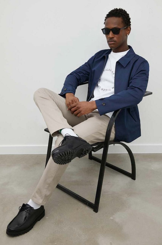Bruuns Bazaar pantaloni de bumbac Arc Raphael chinos bej BBM1549