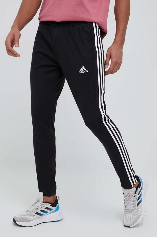 adidas spodnie treningowe Essentials dzianina czarny IC0044