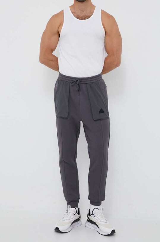 adidas spodnie dresowe dzianina szary IC9746