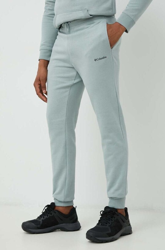 Columbia pantaloni de trening CSC Logo tricotaj turcoaz 1911601.SS23