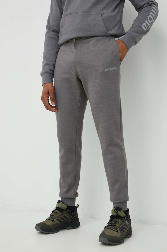 Columbia spodnie dresowe CSC Logo z elastanem szary 1911601.SS23