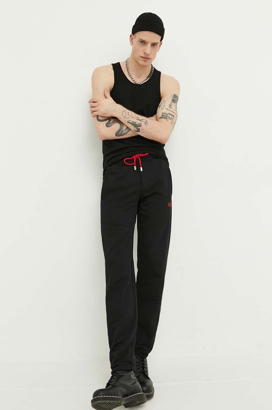 Хлопковые спортивные штаны GCDS чёрный CC94M290641