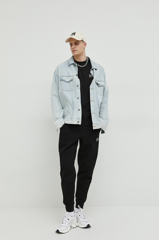 HUGO spodnie dresowe 50485256 czarny SS23