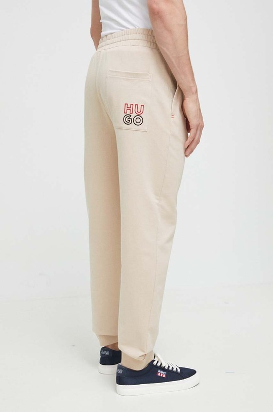 Одежда Хлопковые штаны лаунж HUGO 50490435 бежевый