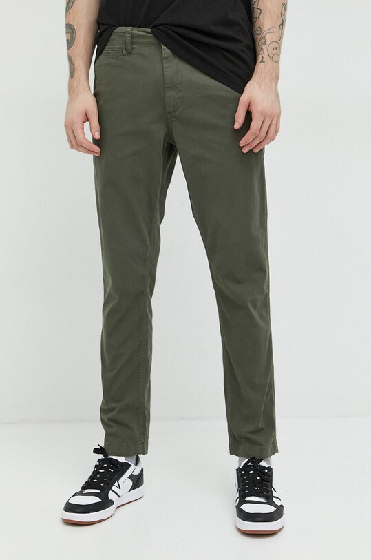 Superdry spodnie z elastanem zielony M7011022A.LO3