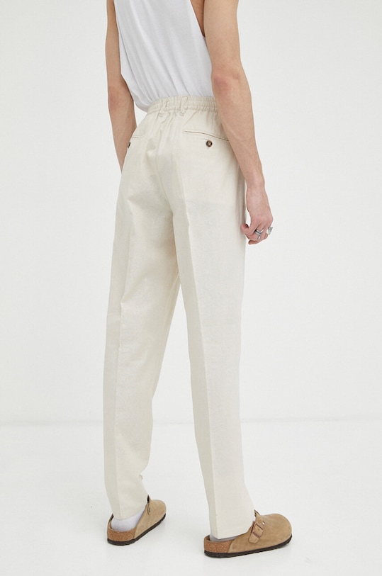 Îmbrăcăminte Les Deux pantaloni din amestec de in LDM510072 bej