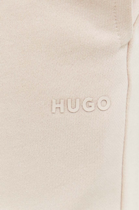 Odzież HUGO spodnie dresowe bawełniane 50489617 beżowy