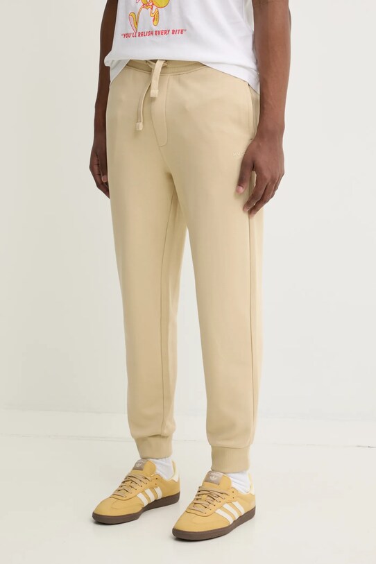 HUGO pantaloni de trening din bumbac bej 50489617