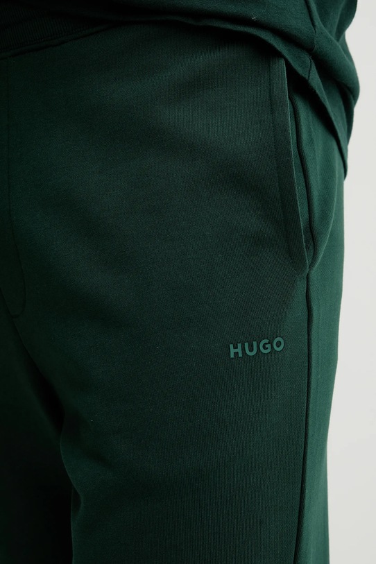 Βαμβακερό παντελόνι HUGO πράσινο 50489617