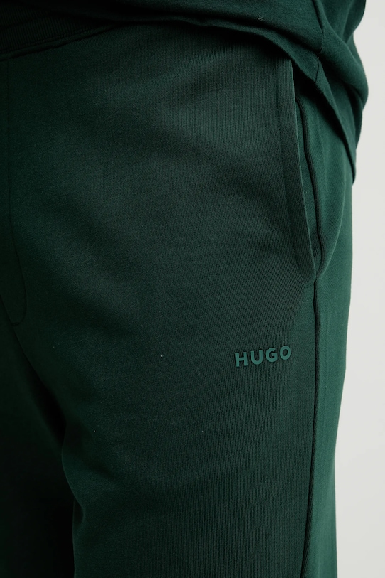 Βαμβακερό παντελόνι HUGO πράσινο 50489617