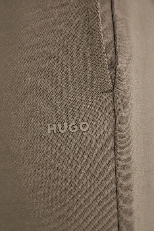 HUGO spodnie dresowe bawełniane zielony 50489617