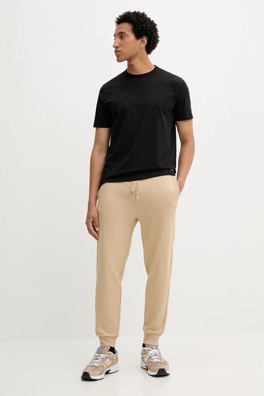 HUGO pantaloni de trening din bumbac 50489617 bej SS25