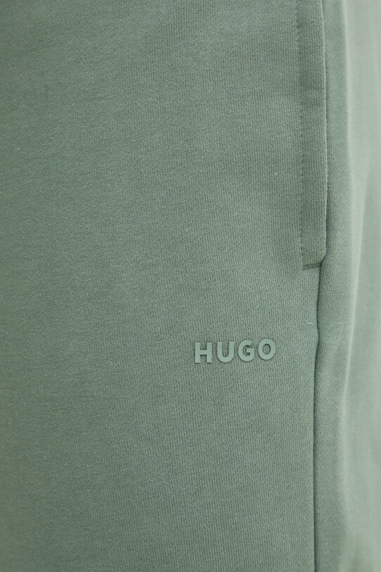 Памучен спортен панталон HUGO зелен 50489617