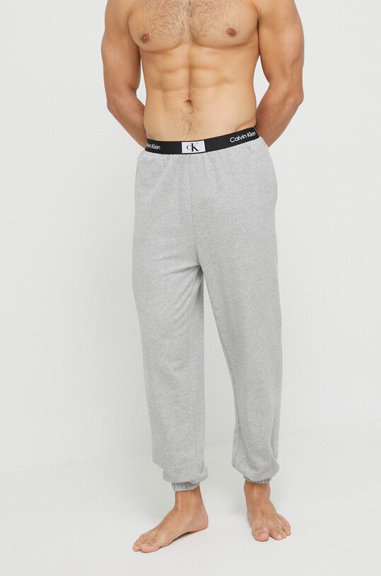 Bavlnené pyžamové nohavice Calvin Klein Underwear 000NM2393E.PPYX sivá SS23