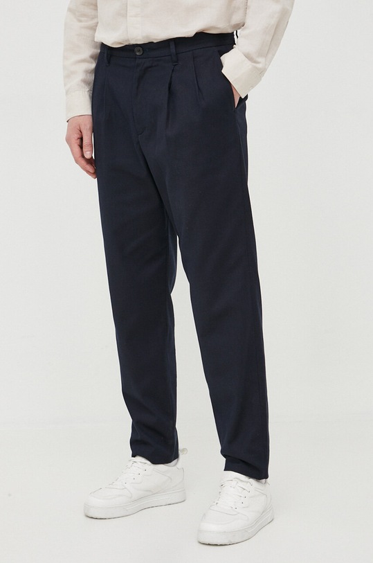 PS Paul Smith spodnie tkanina granatowy M2R.604T.K21784