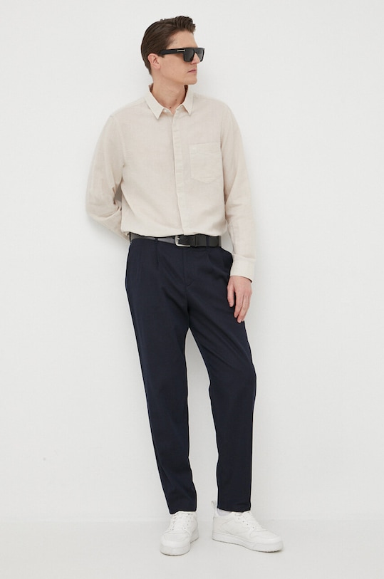 PS Paul Smith spodnie M2R.604T.K21784 granatowy SS23