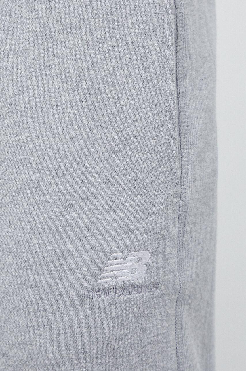 New Balance spodnie dresowe bawełniane szary MP31503AG