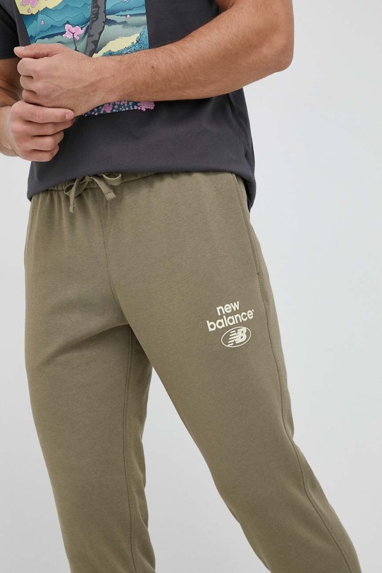 New Balance pantaloni de trening verde MP31515CGN