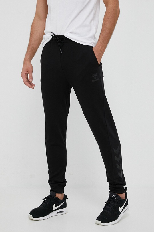 Hummel pantaloni de trening tricotaj negru 214336