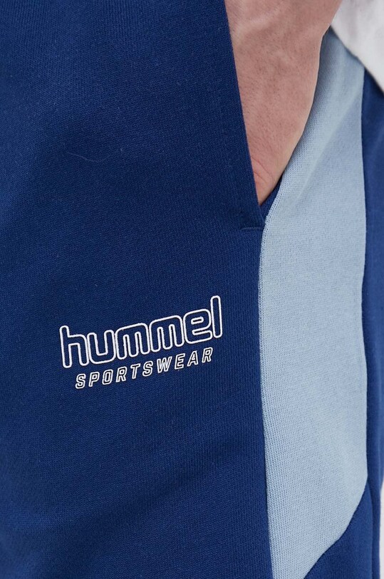 Памучен спортен панталон Hummel 218990 тъмносин