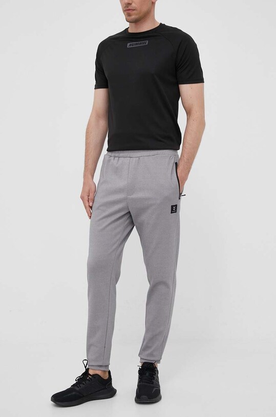Hummel pantaloni de trening Interval tricotaj gri 219168