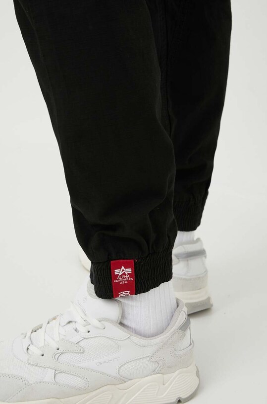 Bavlnené nohavice Alpha Industries Ripstop Jogger 116201.03 čierna