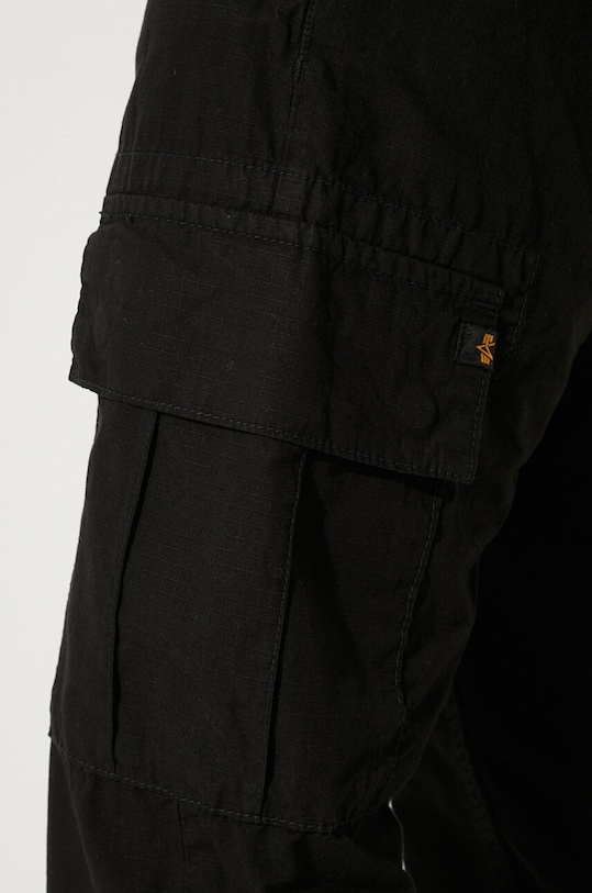 Alpha Industries pantaloni in cotone Ripstop Jogger 116201.03 nero