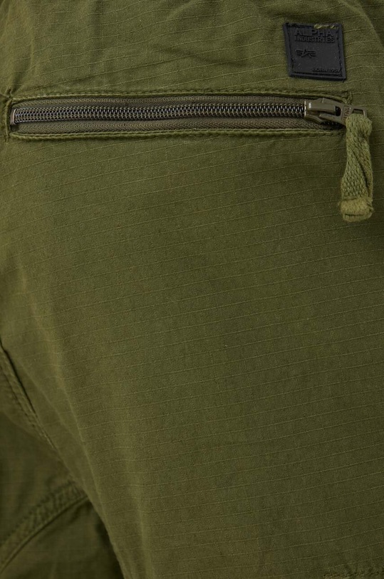 Хлопковые брюки Alpha Industries Ripstop Jogger зелёный 116201.142