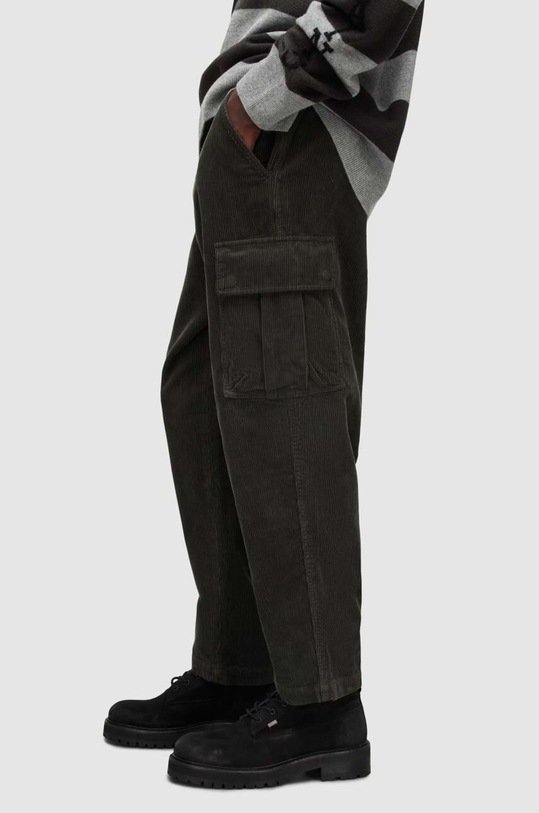 AllSaints spodnie sztruksowe TREBBI TROUSER zielony MM013Y