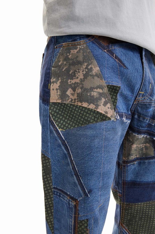 Oblečení Bavlněné kalhoty Desigual 23SMDD09 námořnická modř