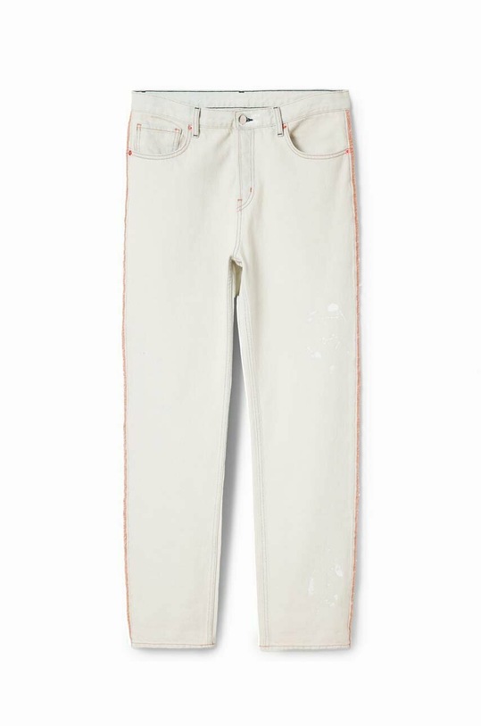 Desigual pantaloni de bumbac 23SMDD14 alb