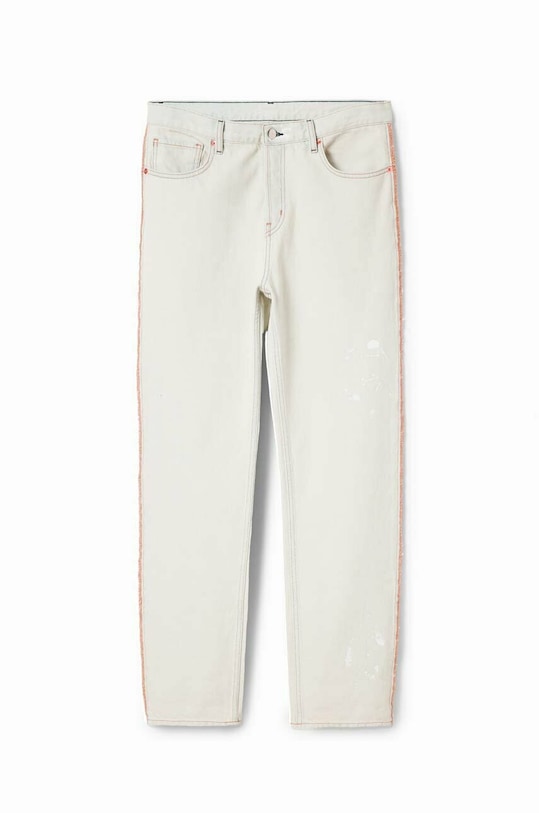Desigual pantaloni de bumbac 23SMDD14 alb