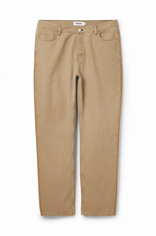 Bavlněné kalhoty Desigual 23SMDD14 hnědá