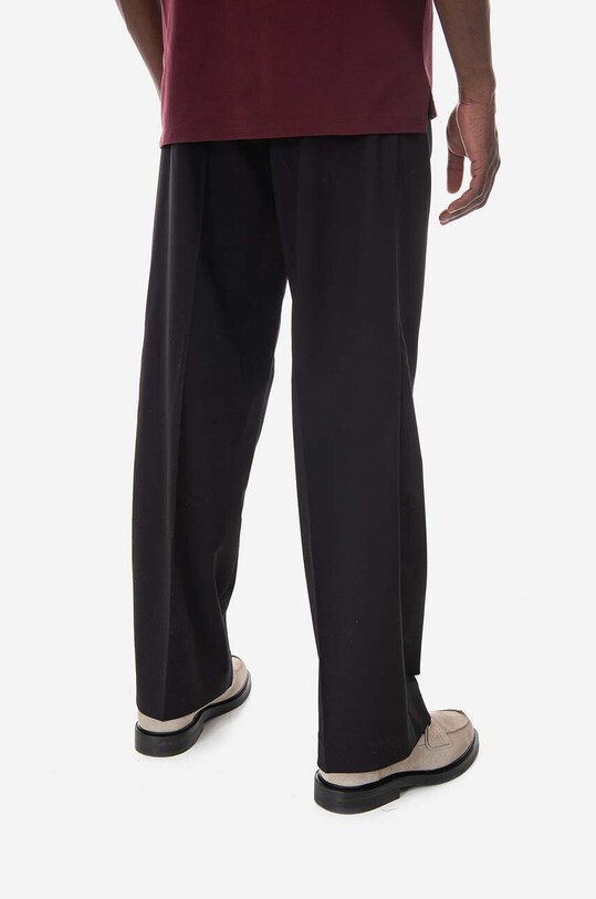 Odzież Han Kjøbenhavn spodnie z wełną Boxy Suit Pants M.131132 czarny