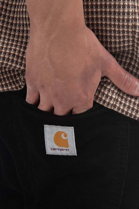 Вельветові штани Carhartt WIP Newel чорний I031456